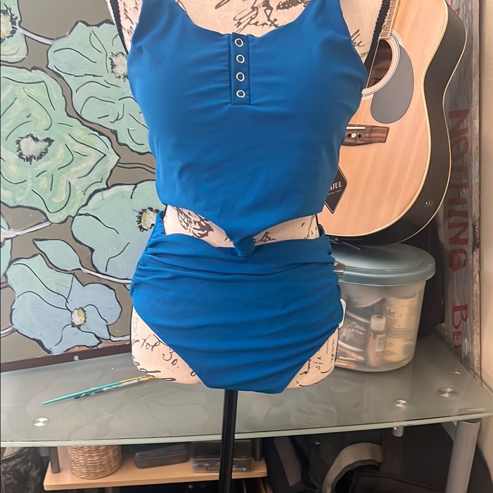 Blue One-Piece Swimsuit